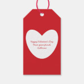 Einfach weißer Hörsaal Valentinstag Geschenkanhänger (Vorderseite)