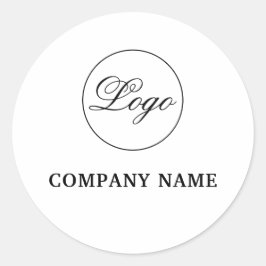 Einfach weißer, klassischer Rundaufkleber mit eige Runder Aufkleber