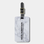 Einfach weißer Marmorstein Gepäckanhänger (Vorderseite vertikal)