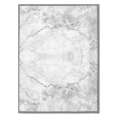 Einfach weißer und grauer Marmor | Klein Tischdecke (Vorderseite)