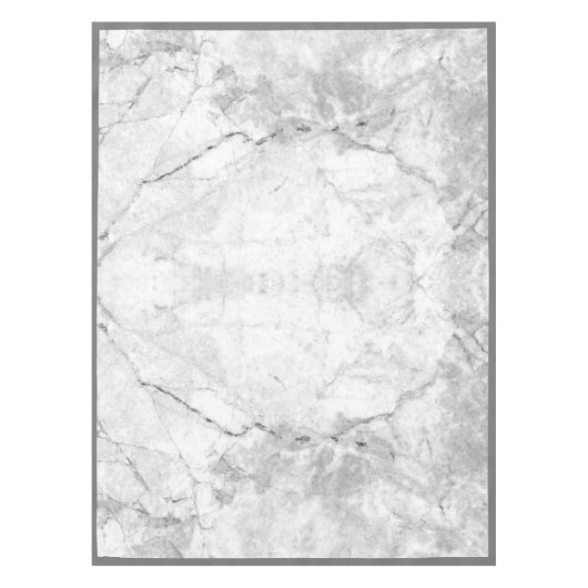 Einfach weißer und grauer Marmor | Klein Tischdecke (Vorderseite)