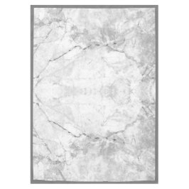 Einfach weißer und grauer Marmor | Mittel Tischdecke