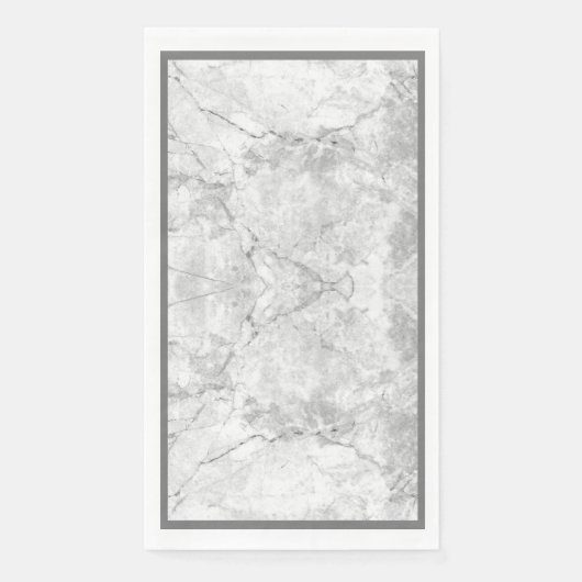 Einfach weißer und grauer Marmor | Serviette (Vorderseite)