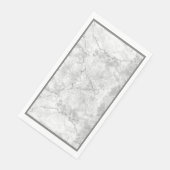 Einfach weißer und grauer Marmor | Serviette (Ecke)