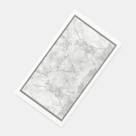 Einfach weißer und grauer Marmor | Serviette