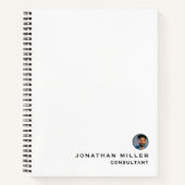 Einfach weißes Berufliches Bio-Foto Notizblock (Vorderseite)