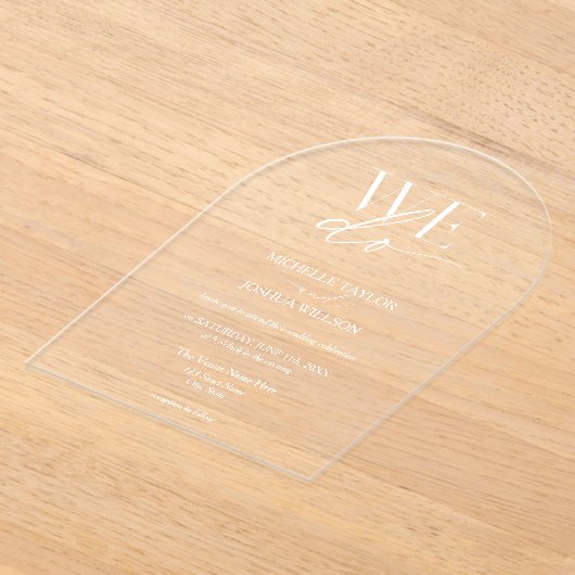 Einfach weißes Elegant Minimalistisch machen wir H Acryleinladungen (Ablage )