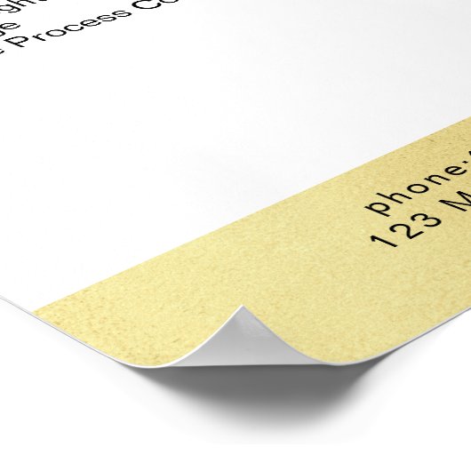 Einfach weißes Goldpreisliste-Poster Poster (Ecke)