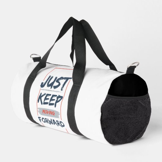 Einfach Weiter Machen – Motivationszitat Duffle Bag (Rechte Ecke)