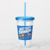 Einfach Weiter Schwimmen Fisch Crew Acryltrinkbecher (Vorderseite)
