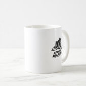 Einfach Weitergehen Sneaker Silhouette Design Kaffeetasse (VorderseiteRechts)