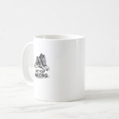 Einfach Weitergehen Sneaker Silhouette Design Kaffeetasse (Vorderseite Links)