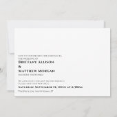 Einfach, wenn wir Sie umarmen können Einladung (Rückseite)