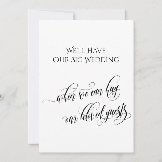 Einfach, wenn wir Sie umarmen können Einladung (Vorderseite)