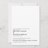 Einfach, wenn wir Sie umarmen können Einladung (Rückseite)