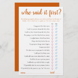 Einfach wer hat es zuerst gesagt | Fall Orange Gam