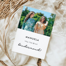 Einfach Werden Sie meine Bridesmaid-Fotokarte Einladung