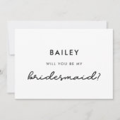 Einfach Werden Sie meine Bridesmaid-Karte sein Einladung (Vorderseite)