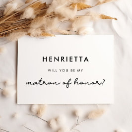 Einfach Werden Sie meine Ehrenmatrone sein? Einladung
