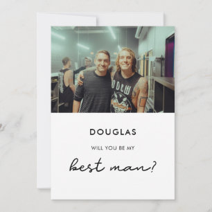 Einfach Werden Sie meine Trauzeuge-Fotokarte Einladung