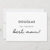Einfach Werden Sie meine Trauzeuge-Karte Einladung (Vorderseite)
