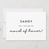 Einfach: Werden Sie meine Trauzeugin sein? Einladung (Vorderseite)