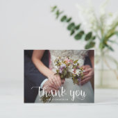 Einfach whimsical | Wedding Foto Vielen Dank Postkarte (Stehend Vorderseite)