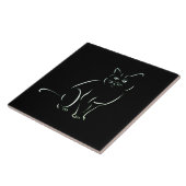 Einfach White Kitty Cat Fliese (Seite)
