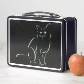 Einfach White Kitty Cat Metall Brotdose (Beispiel)