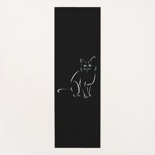Einfach White Kitty Cat Yogamatte (Vorderseite)