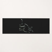 Einfach White Kitty Cat Yogamatte (Vorderseite (Horizontal))