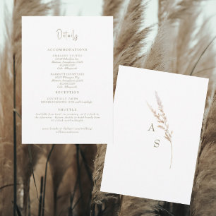 Einfach White Wedding Details Umschließung Einladung