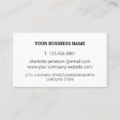 Einfach White Yoga Instructor  Visitenkarte (Rückseite)