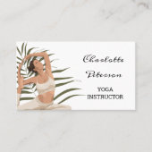 Einfach White Yoga Instructor  Visitenkarte (Vorderseite)