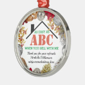 EINFACH WIE ABC Realtor Client Weihnachten Ornament Aus Metall (Links)
