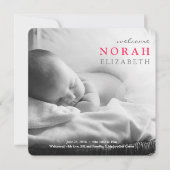 Einfach Willkommen | Kinderankündigung Ankündigung (Vorderseite)