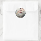 Einfach: Wir Hochzeit speichern den Datumsaufklebe Runder Aufkleber (Tasche)