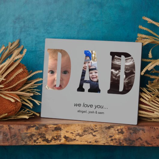 Einfach Wir Liebe Sie Vater Foto Collage Plaque Fotoplatte (Seite)