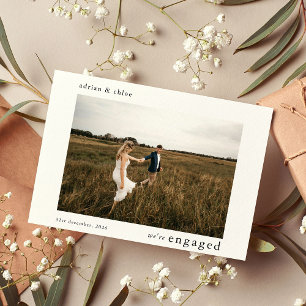 Einfach: Wir sind eine Verlobte Foto-Engagement-Pa Ankündigung