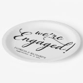 Einfach: Wir sind Verlobte Engagement-Partei Pappteller (Schrägansicht)