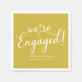 Einfach: Wir sind Verlobte Engagement Party Gold N Serviette (Vorderseite)