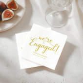 Einfach: Wir sind Verlobtes Engagement Party Gold Serviette