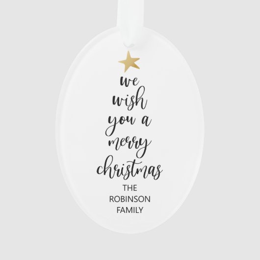 Einfach, wir wünschen Ihnen frohe Weihnachten | FO Ornament (Rückseite)