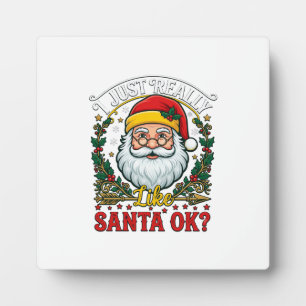 Einfach Wirklich Wie Santa Ok Weihnachten Claus St Fotoplatte