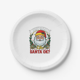 Einfach Wirklich Wie Santa Ok Weihnachten Claus St Pappteller