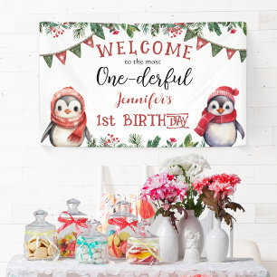 EINfach wunderbar Pinguin-Weihnachts-1.-Geburtst Banner