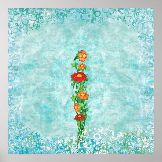 Einfach wunderschön floral poster (Vorne)