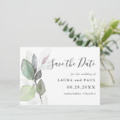 Einfach wunderschöne botanische Vegetation Save th Save The Date (Stehend Vorderseite)