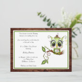 Einfach wunderschöner Cartoon-Kinderdusche Einladung (Stehend Vorderseite)