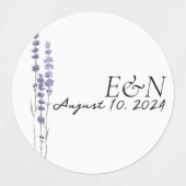 Einfach zarter französischer Lavendel Hochzeitstic Etiketten (Design 1)